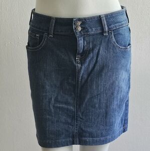 EUC OLD NAVY STRETCH JEAN DENIM MINI SKIRT 2